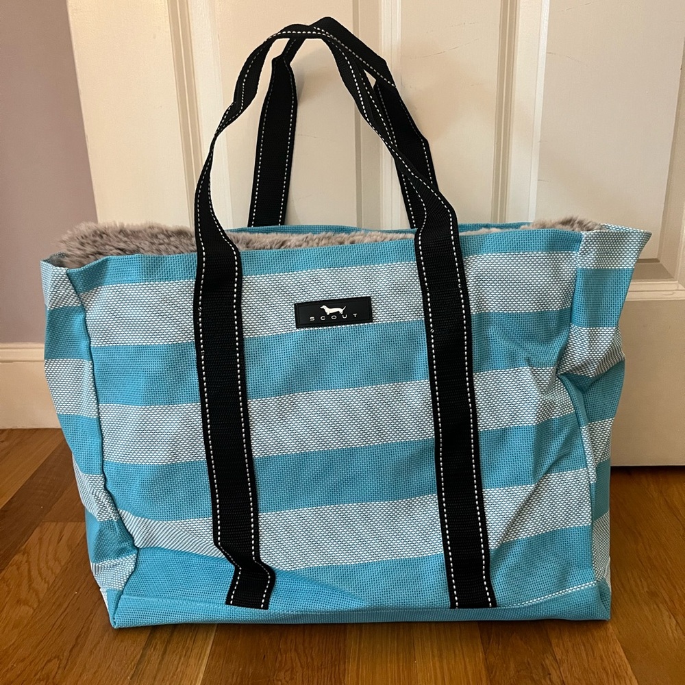 Blue and White Scout Bag